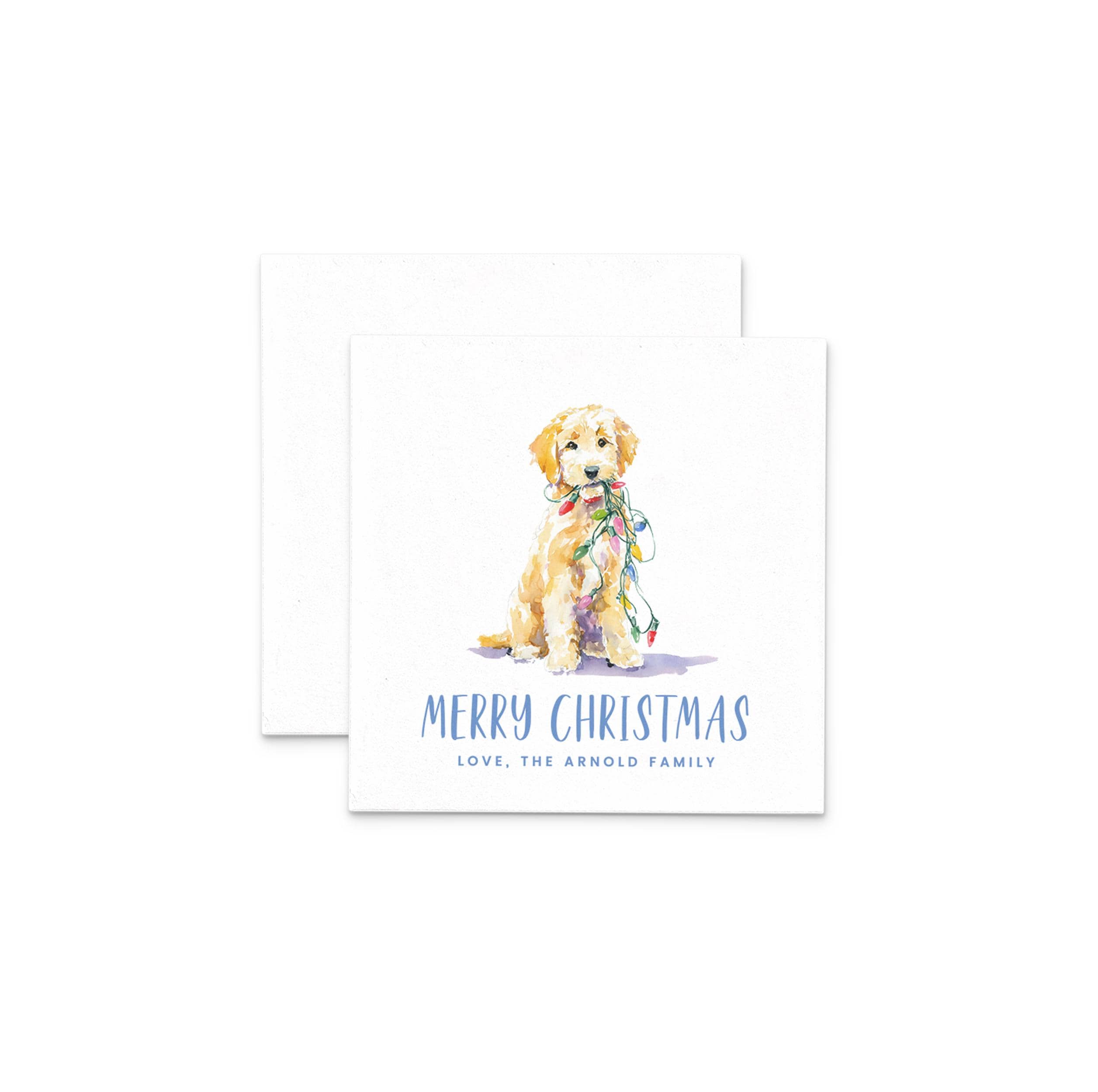 Goldendoodle Christmas Gift Tag Template | DIY Printable (Editable in Corjl)