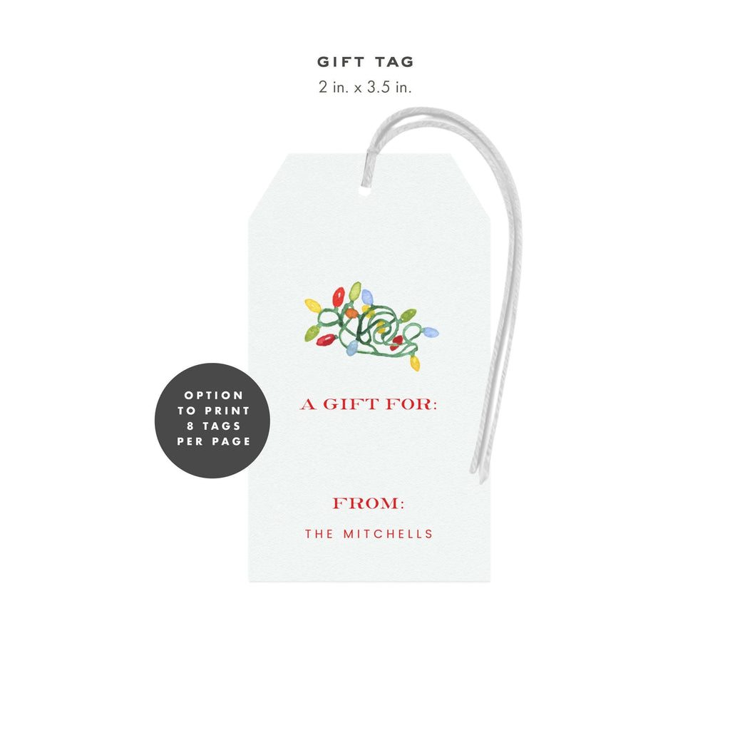 Christmas Lights Stationery Suite | Holiday Card Template (Digital Download)
