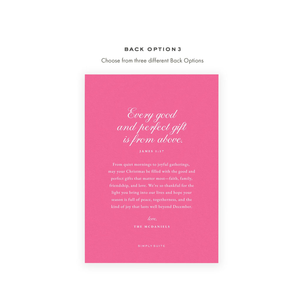 Ribbon Garland Christmas Card Template | Photo Holiday Card (Digital Download)