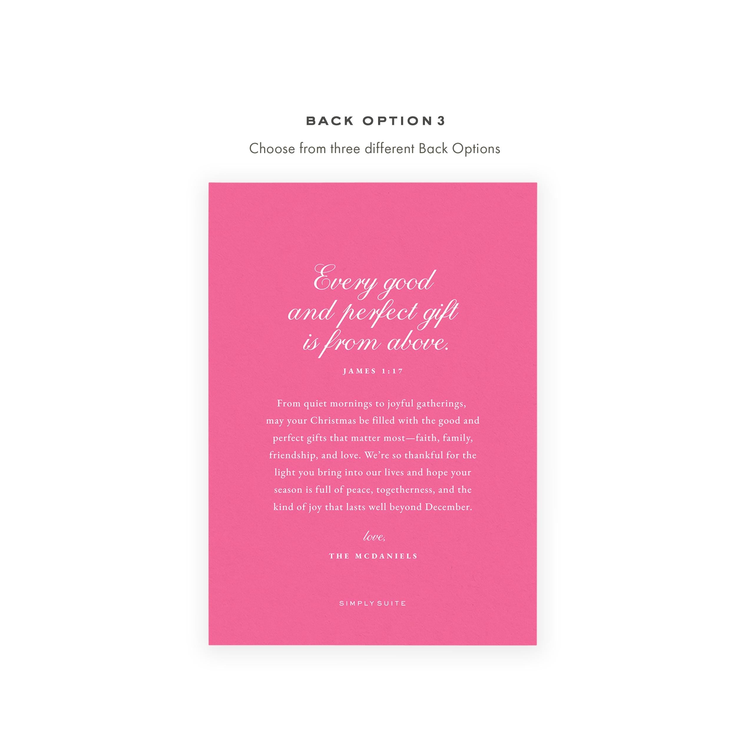 Ribbon Garland Christmas Card Template | Photo Holiday Card (Digital Download)