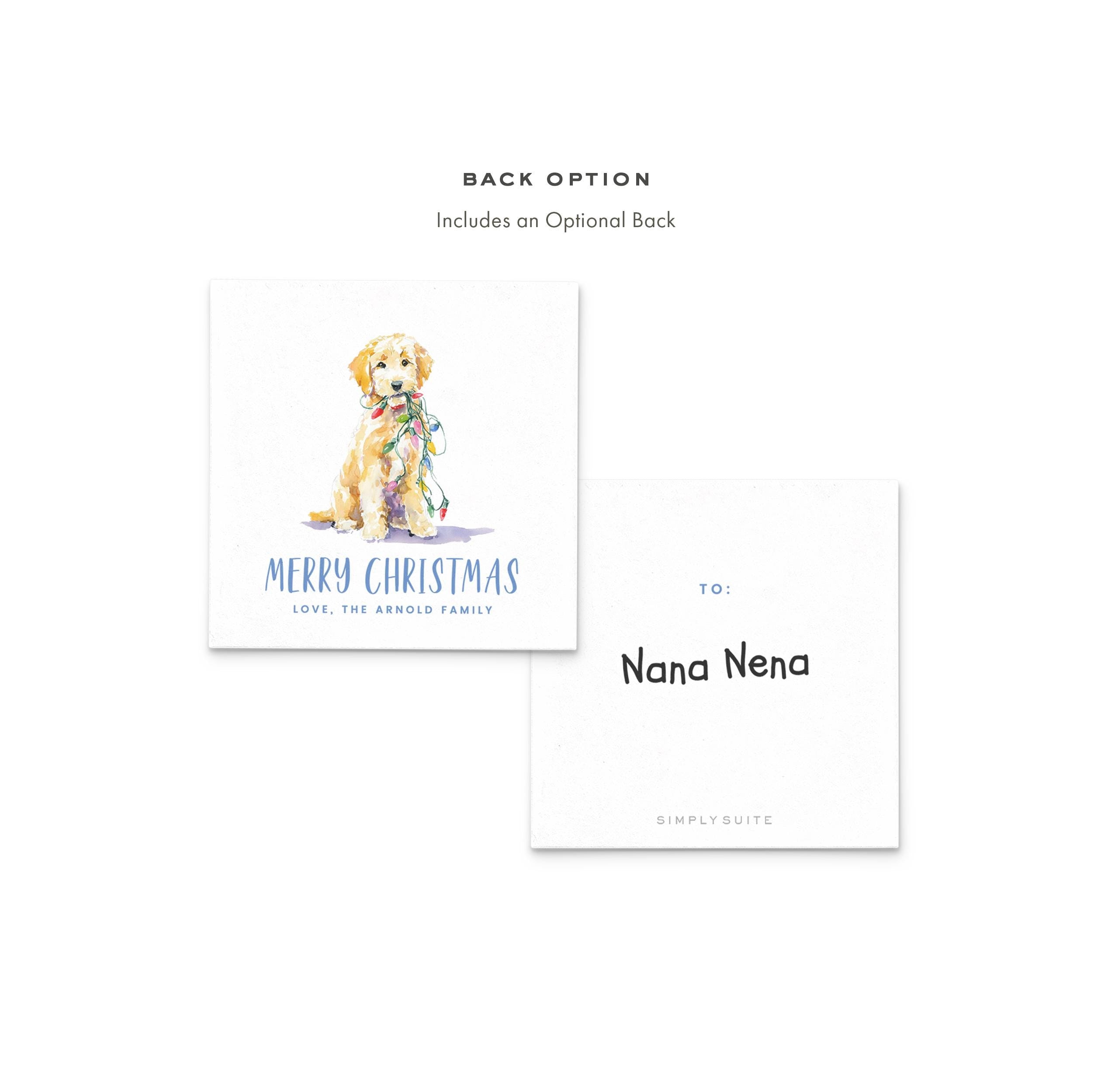 Goldendoodle Christmas Card Template | Photo Card, Gift Tag (Printable)