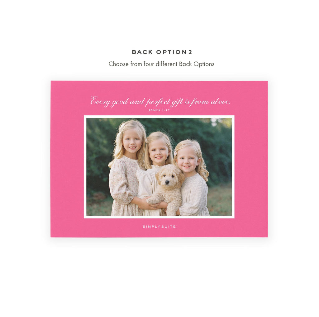 Colorful Garland and Ribbon Photo Christmas Card Template 7x5 | Printable | Edit in Corjl