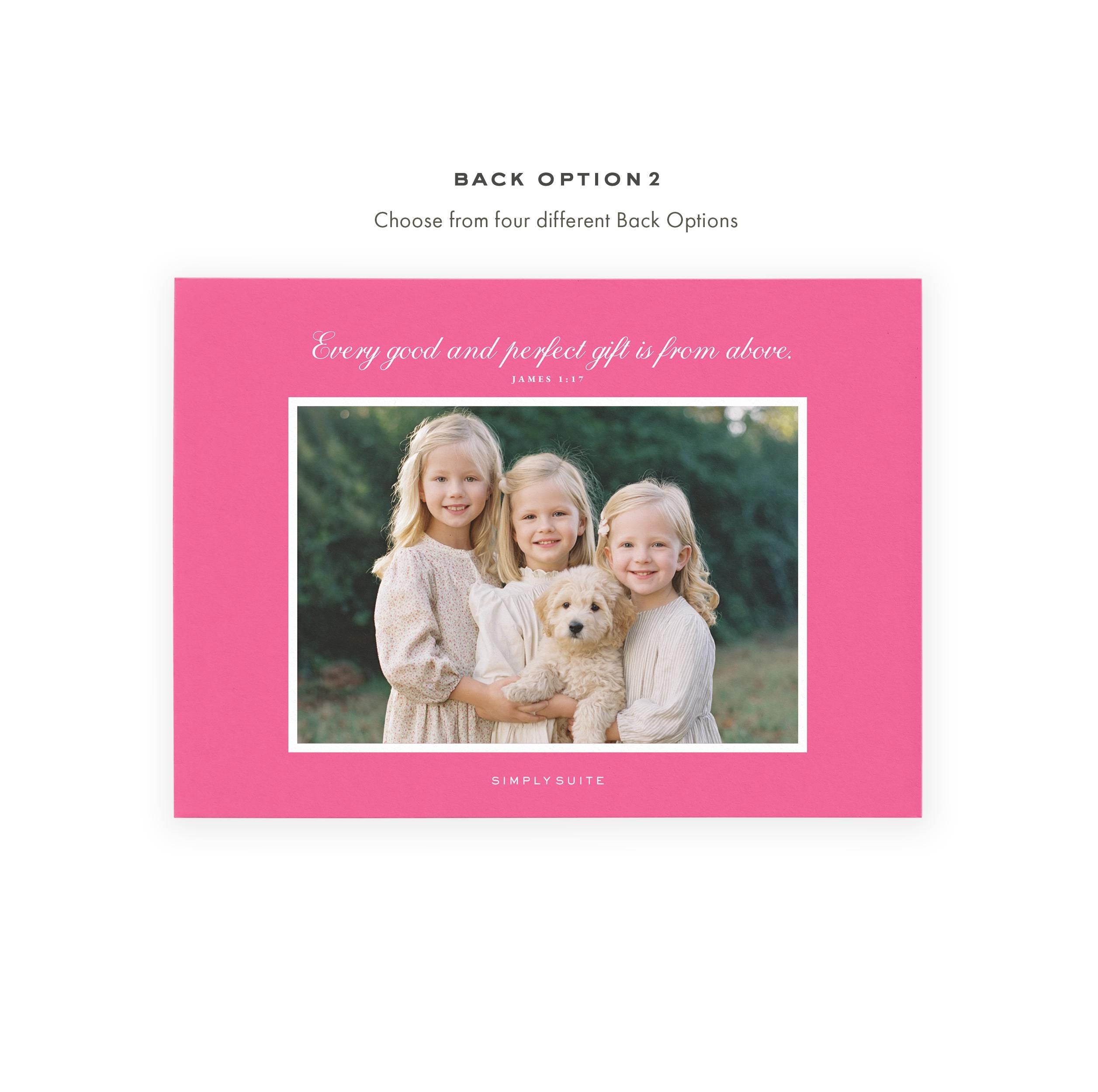 Ribbon & Wreath Photo Christmas Card Template (Printable)