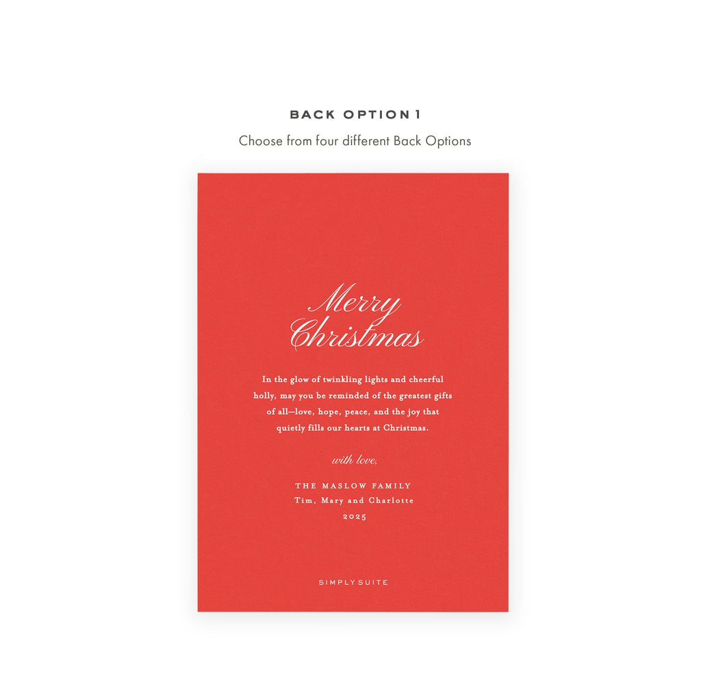 Holly Garland Christmas Card Template | Photo Holiday Card (Digital Download) | 2521