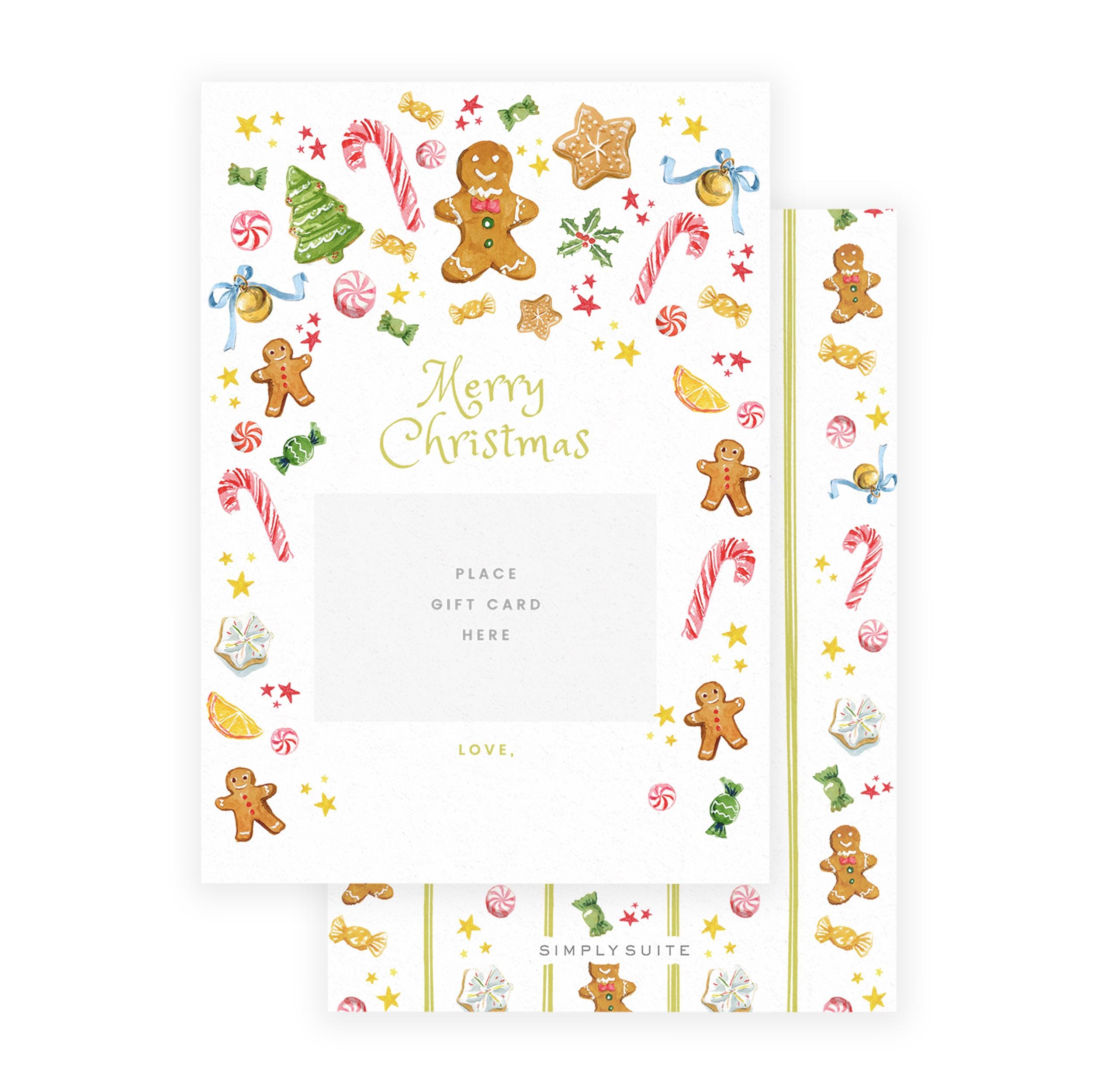 Gingerbread Sweets Gift Card Holder Template (Printable)