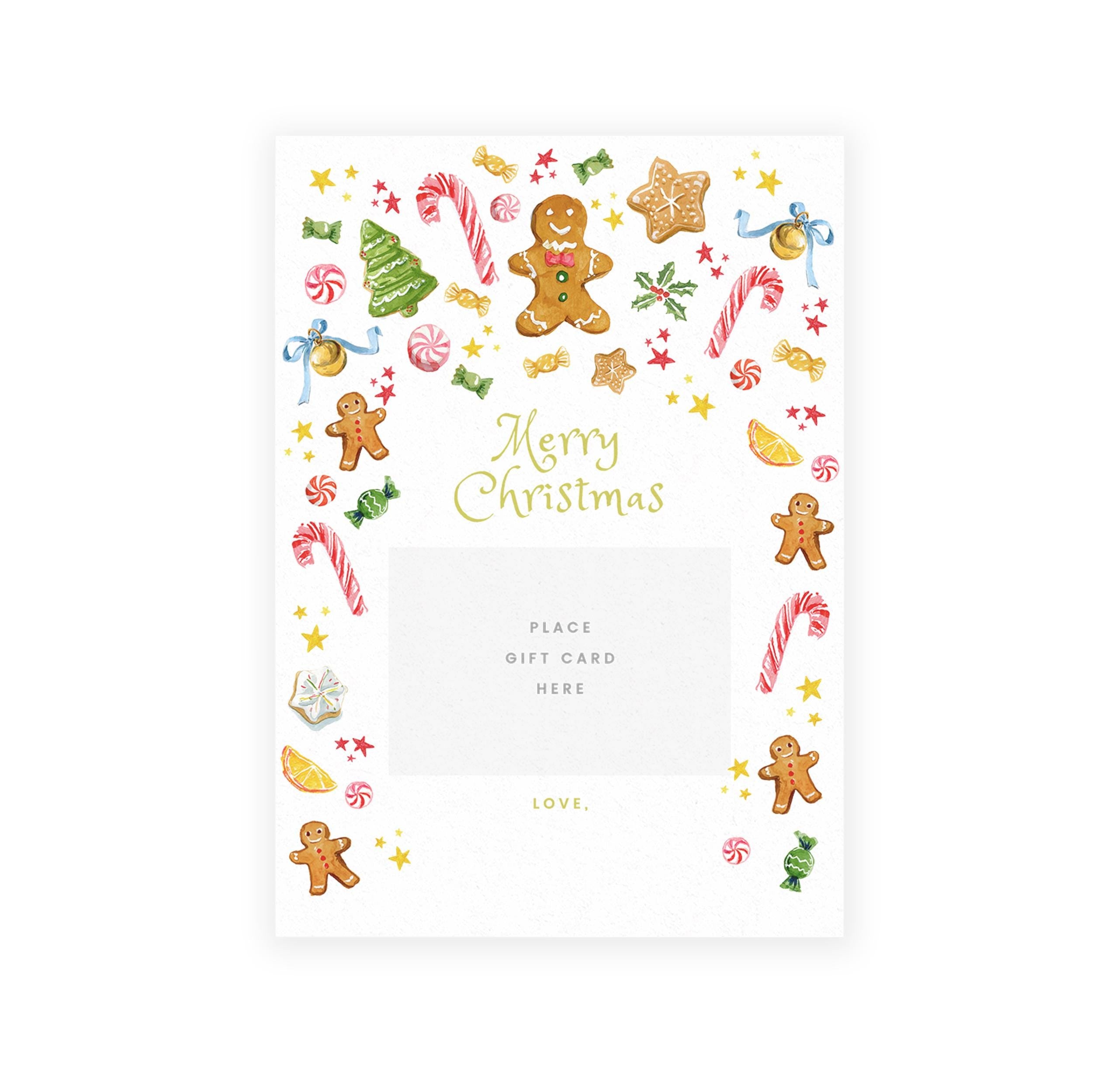 Gingerbread Sweets Gift Card Holder Template (Printable)