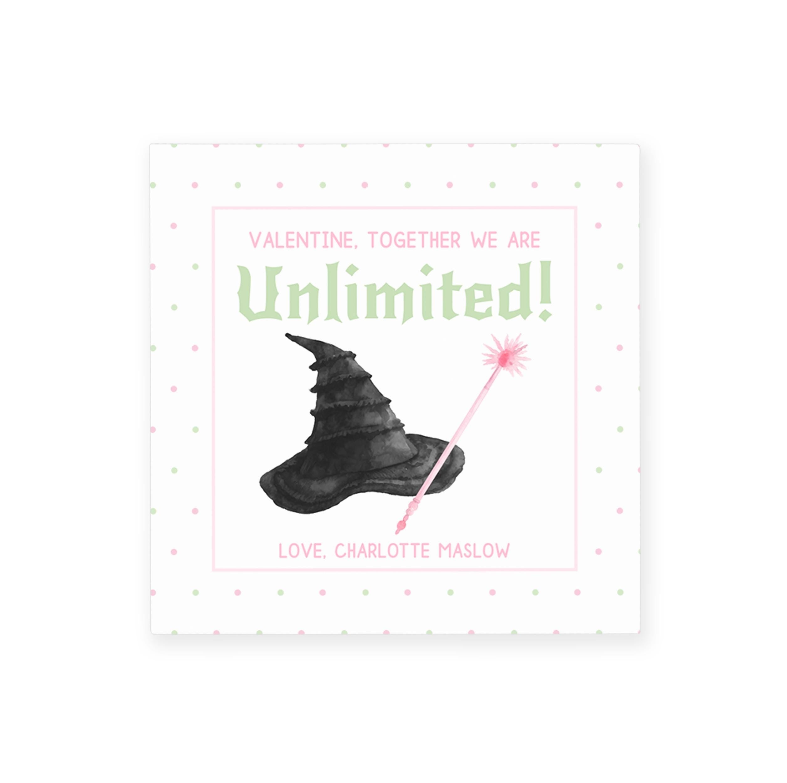 3x3 Wicked Inspired Valentine Tag