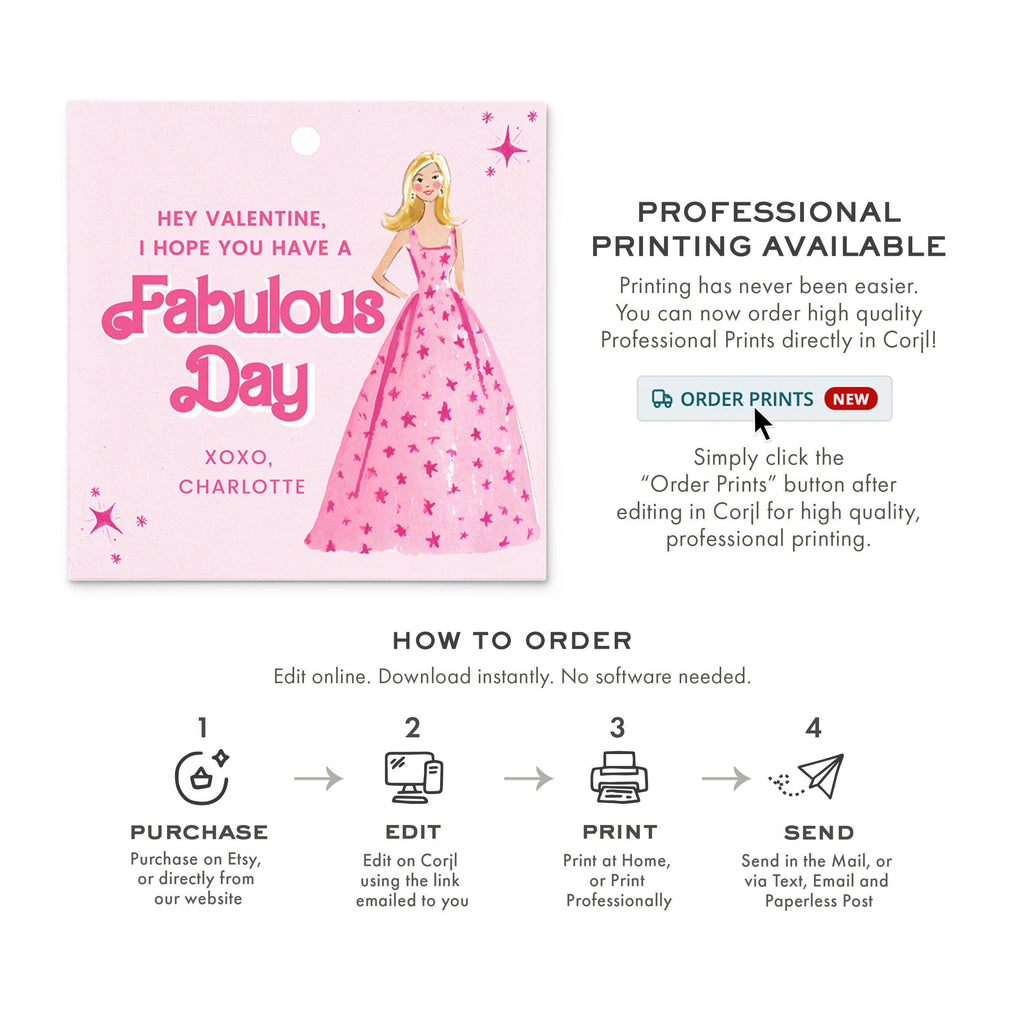 3x3 Barbie Valentine