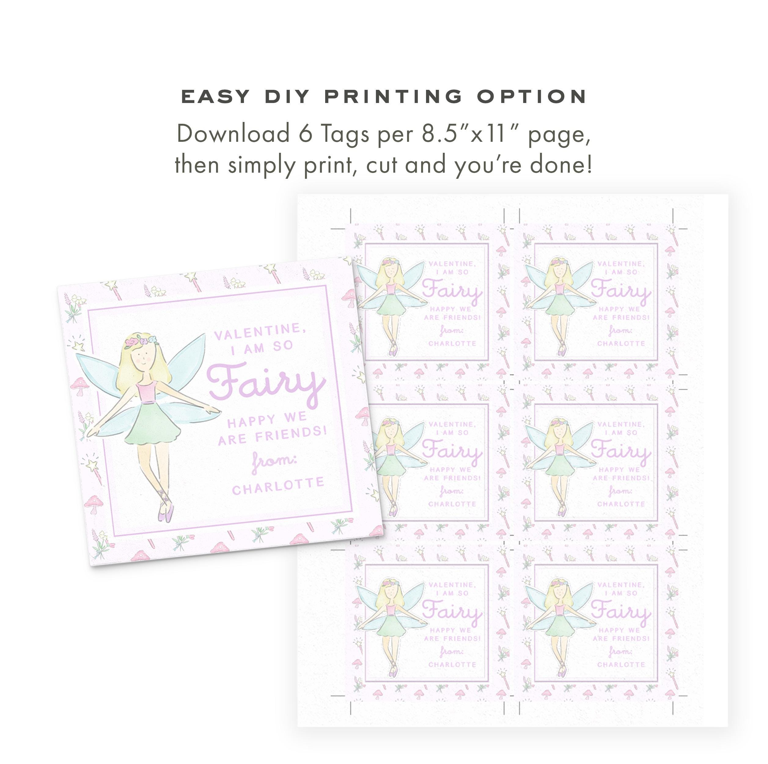 3x3 Fairy Valentine Printable