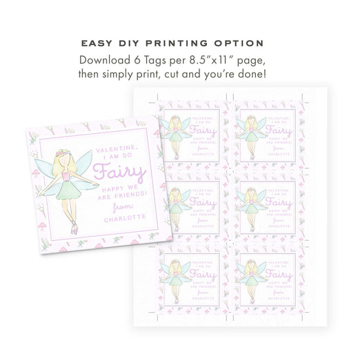 3x3 Fairy Valentine Printable