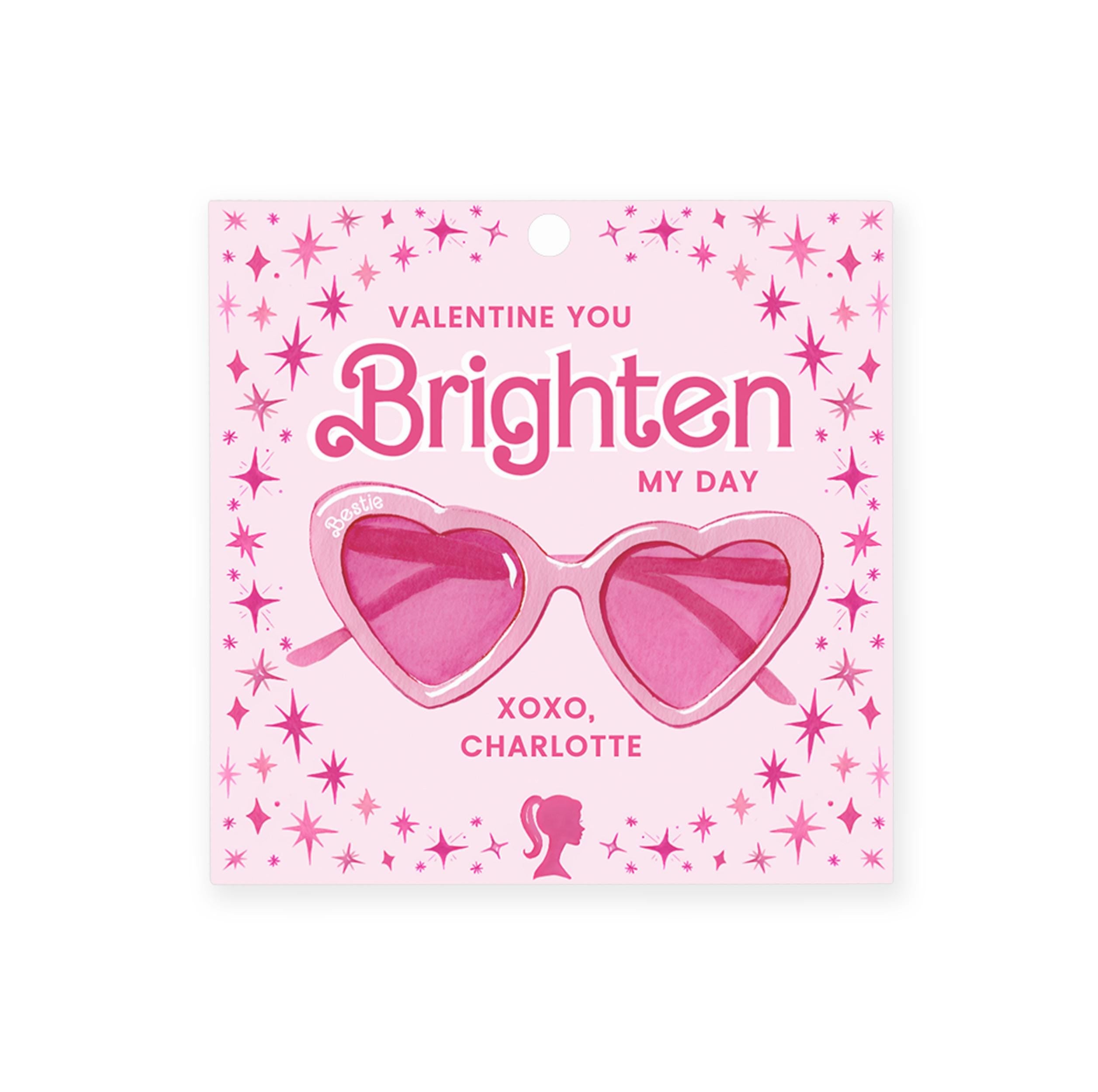 3x3 Barbie Valentine Tag