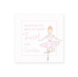 3x3 Ballerina Valentine Tag