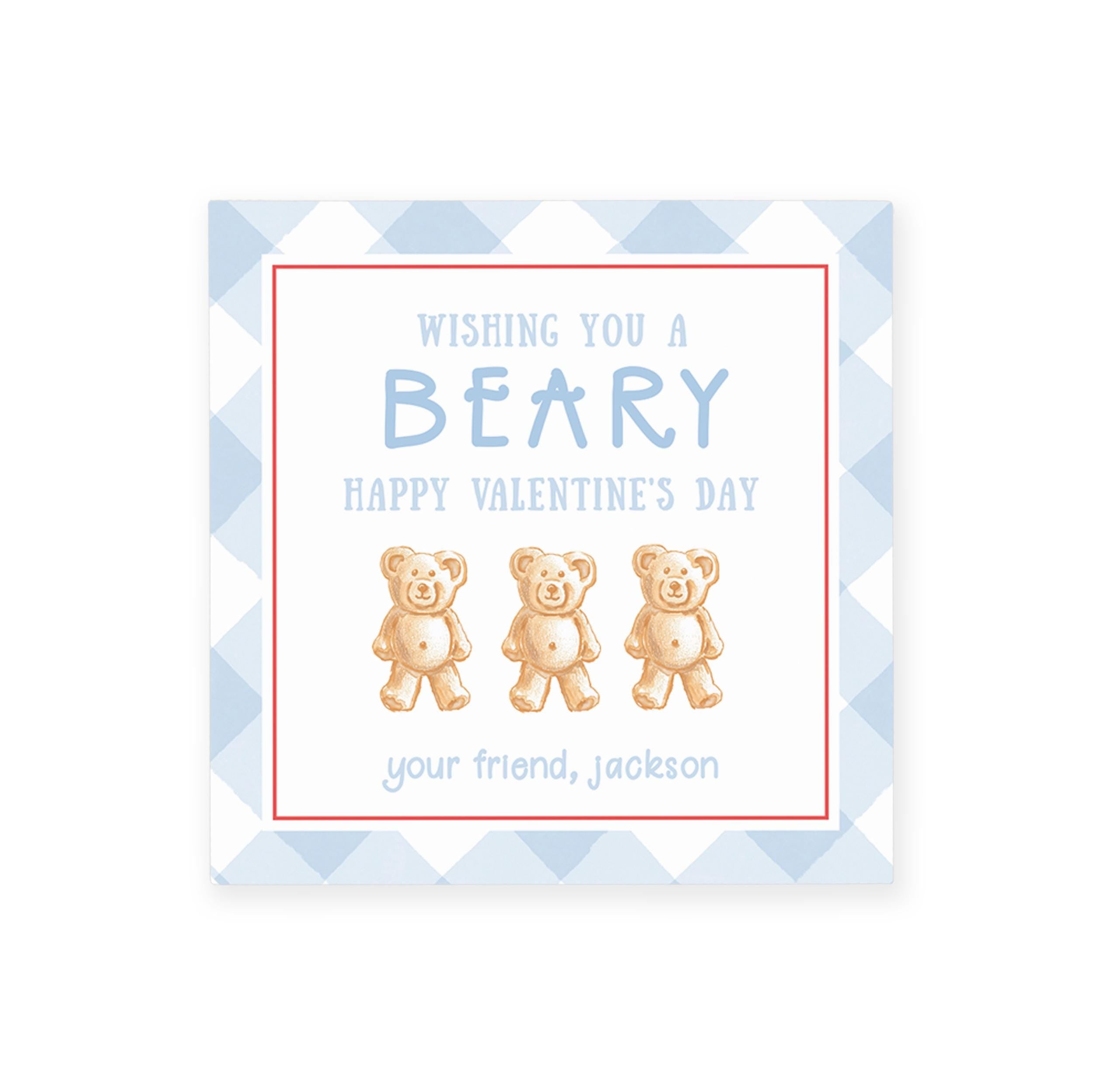 3x3 Teddy Graham Bear Valentine