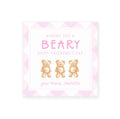 3x3 Pink Teddy Graham Bear Valentine