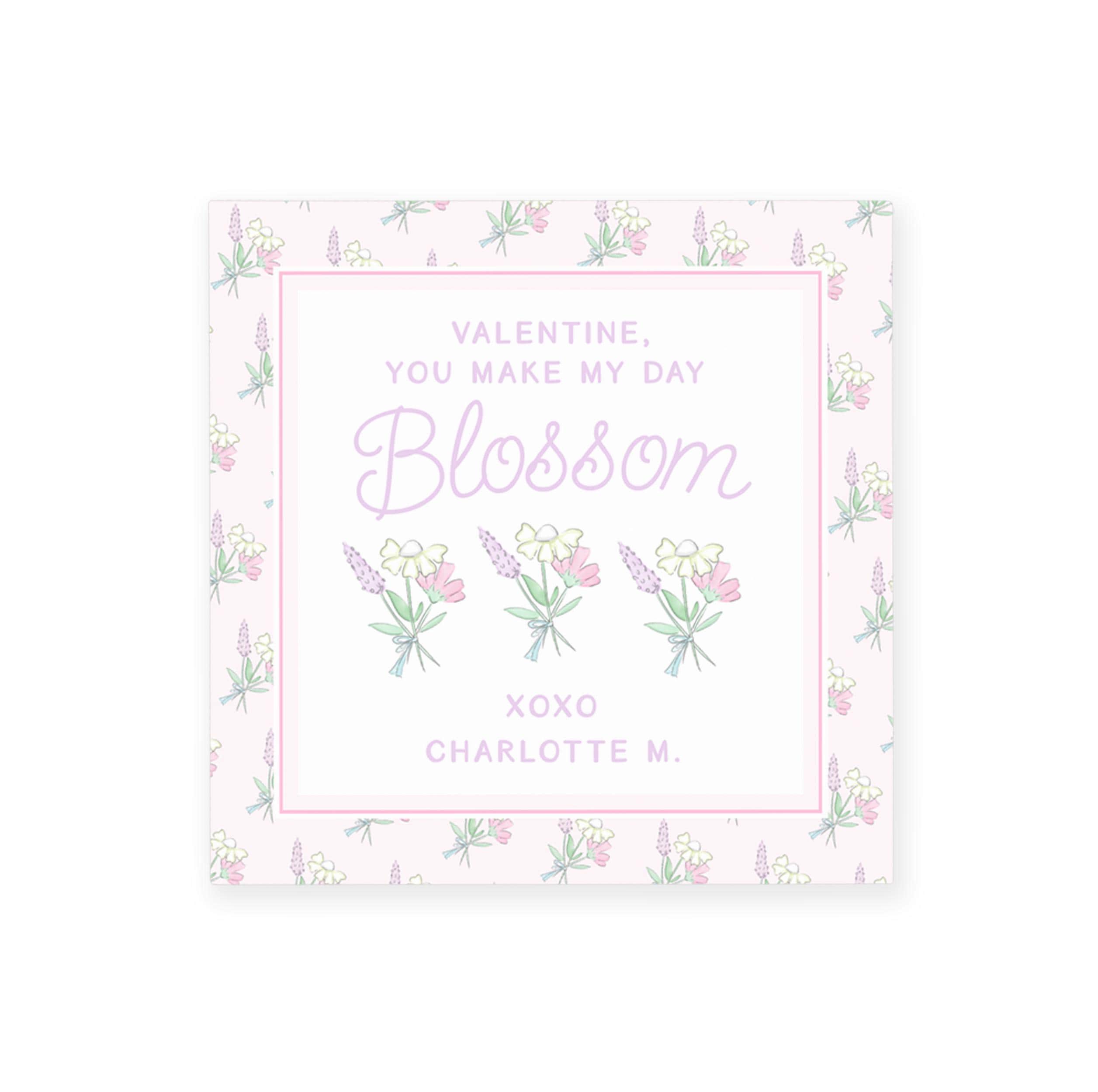 3x3 Floral Valentine Printable